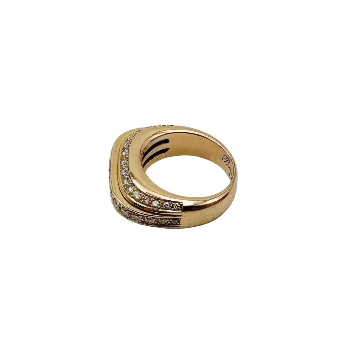 Bague POIRAY "Quadrille" en or rose et diamants - Image 9