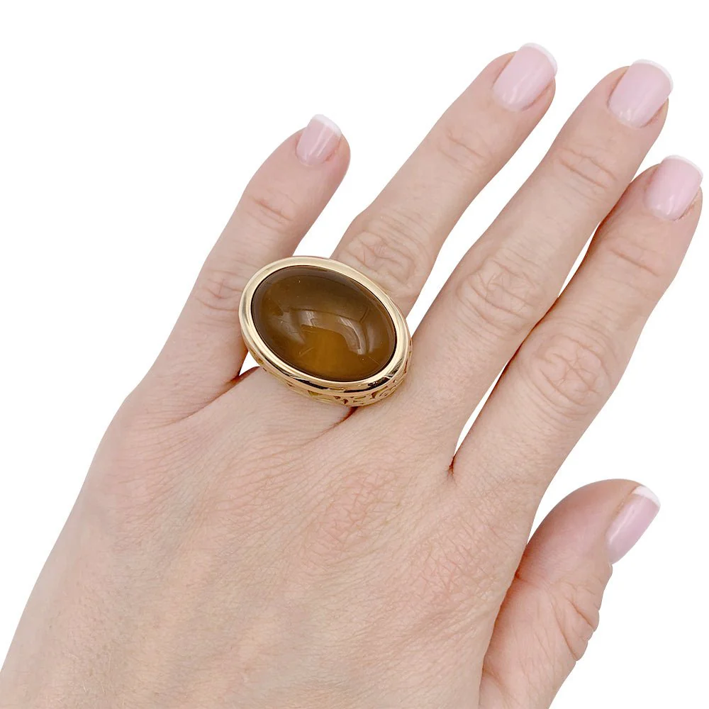 Bague Pomellato, "Arabesque", or rose, ambre. - Image 2
