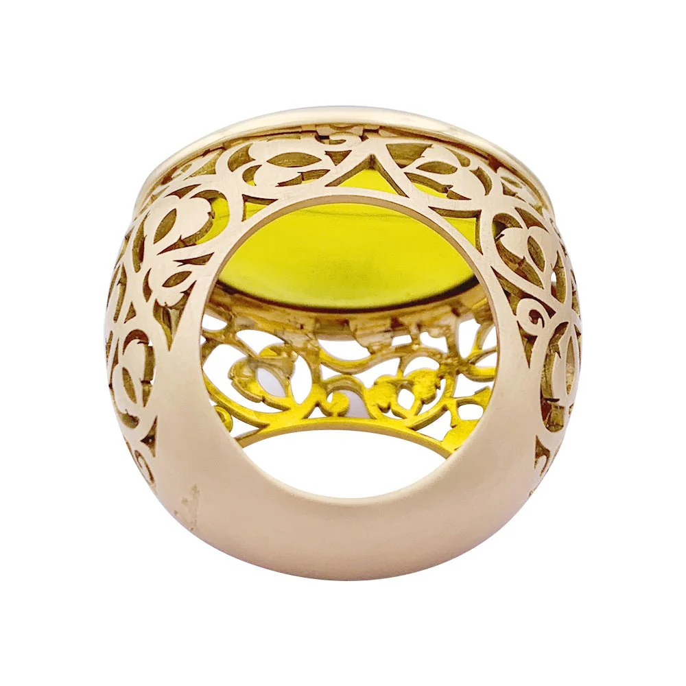 Bague Pomellato, "Arabesque", or rose, ambre. - Image 5