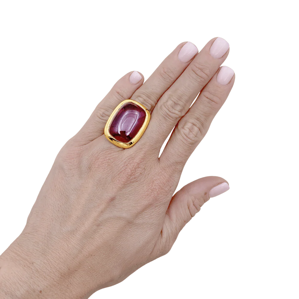 Bague Cocktail POMELLATO "Cardinale" en or jaune et tourmaline - Image 2