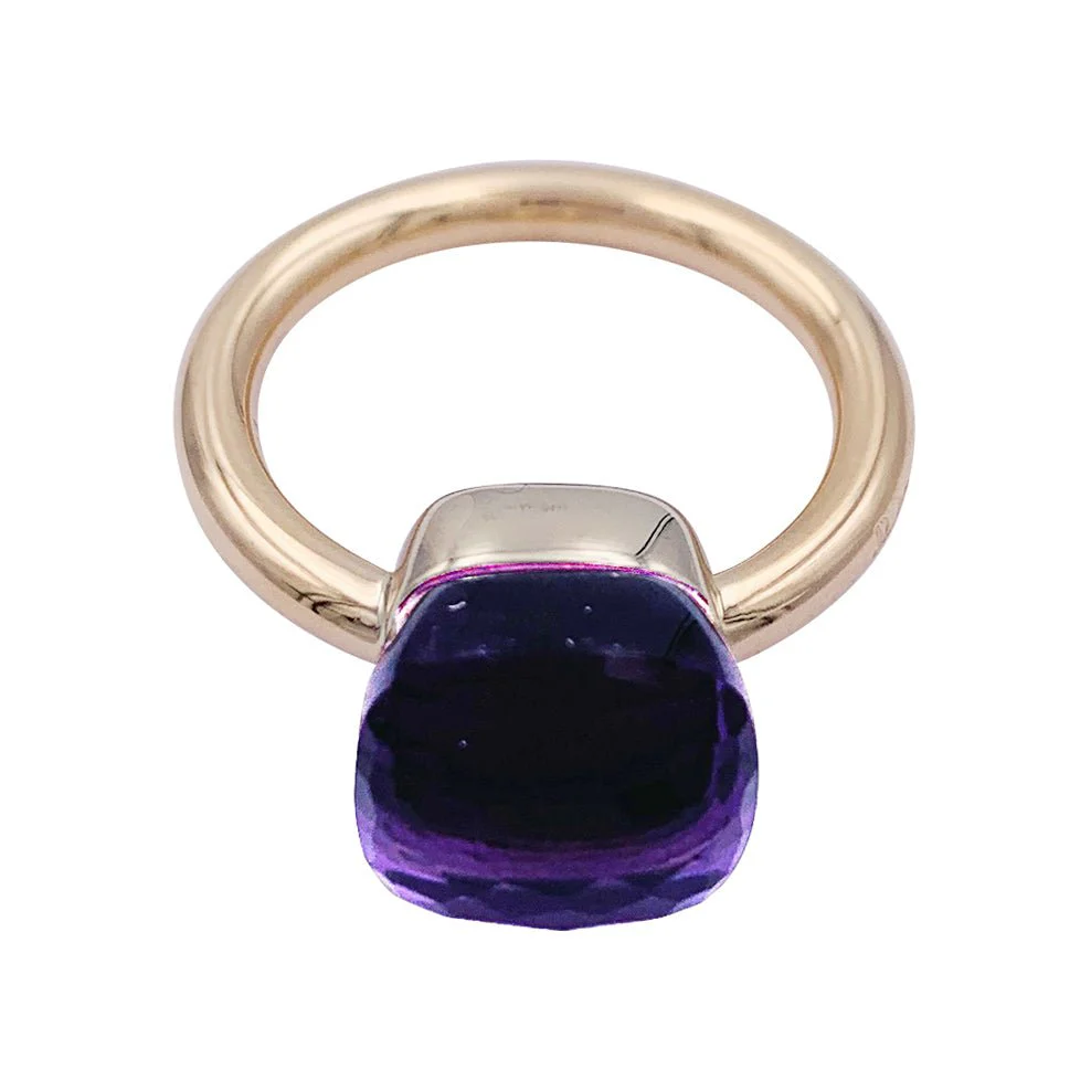 Bague Pomellato, collection "Nudo Classic", or rose et améthyste. - Image 3