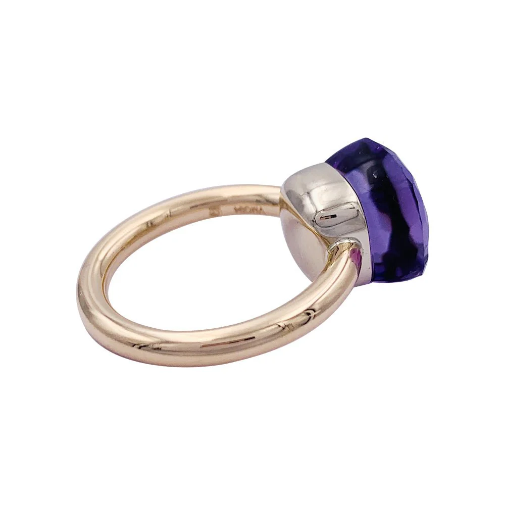 Bague Pomellato, collection "Nudo Classic", or rose et améthyste. - Image 4