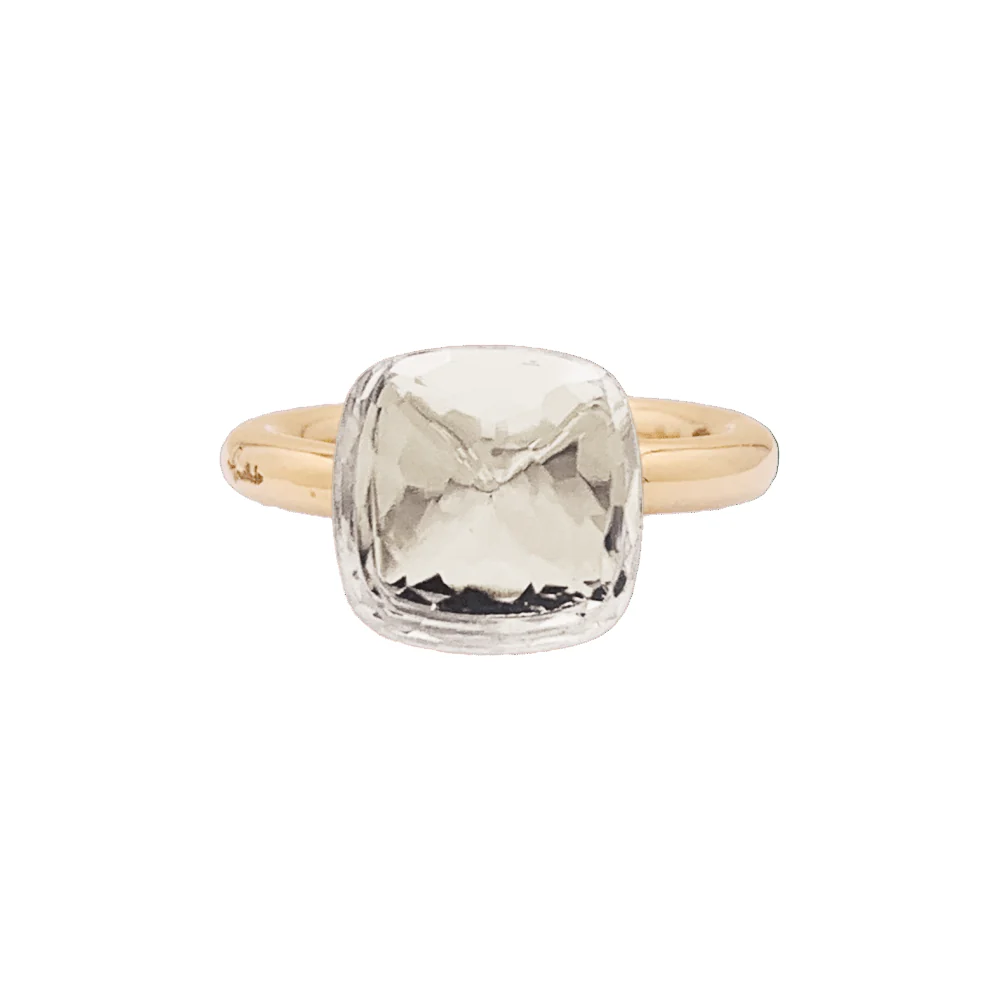 Bague Solitaire POMELLATO "Nudo Classic" en or rose et topaze