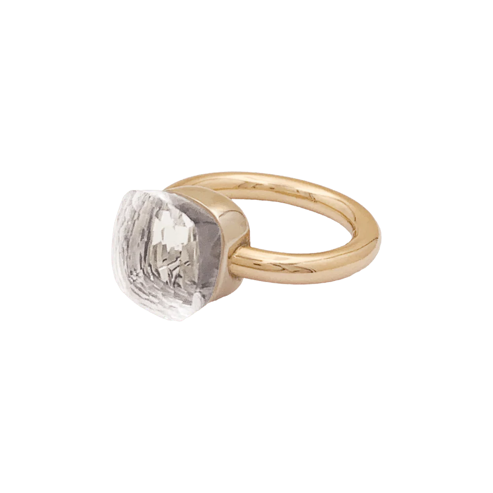 Bague Solitaire POMELLATO "Nudo Classic" en or rose et topaze - Image 3
