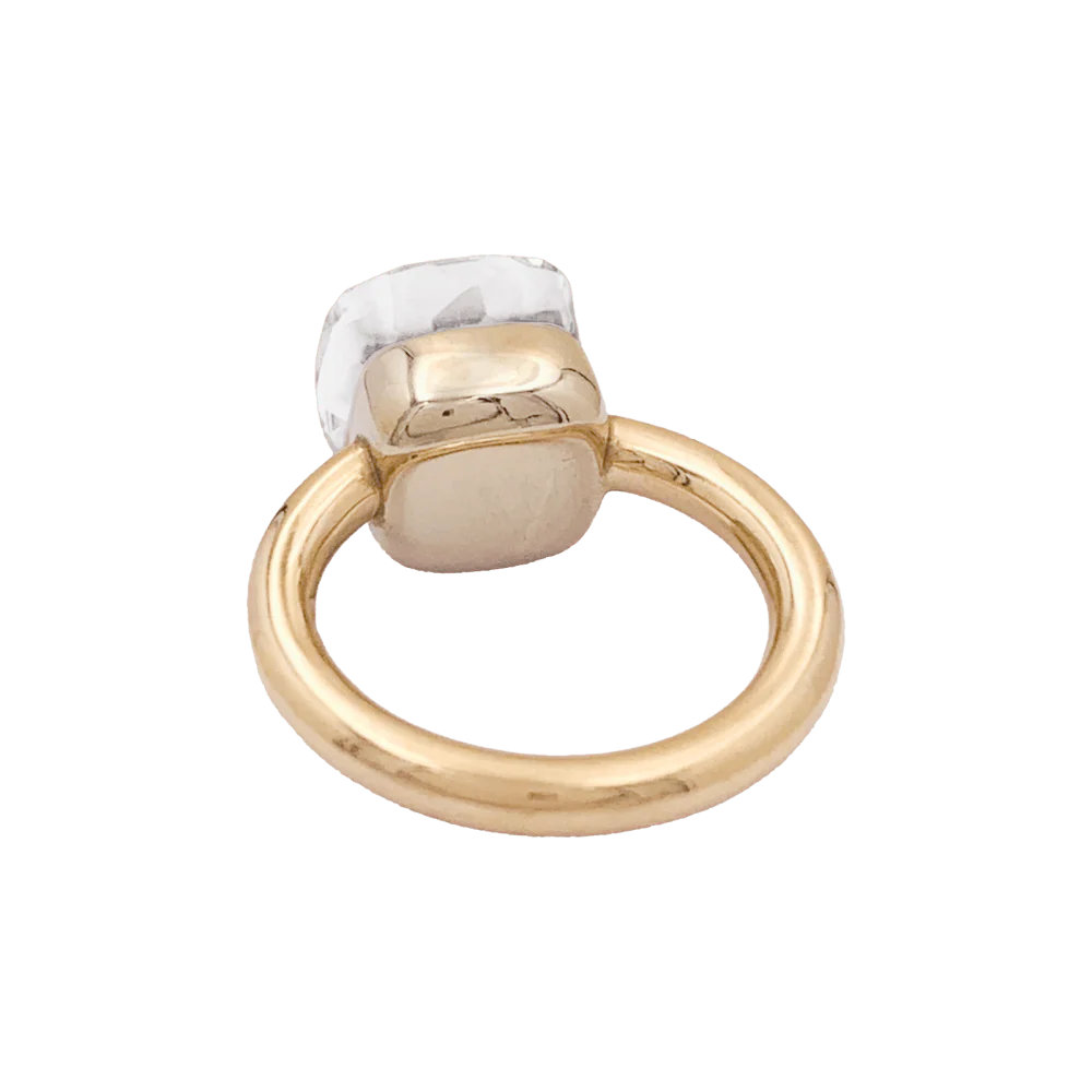 Bague Solitaire POMELLATO "Nudo Classic" en or rose et topaze - Image 4