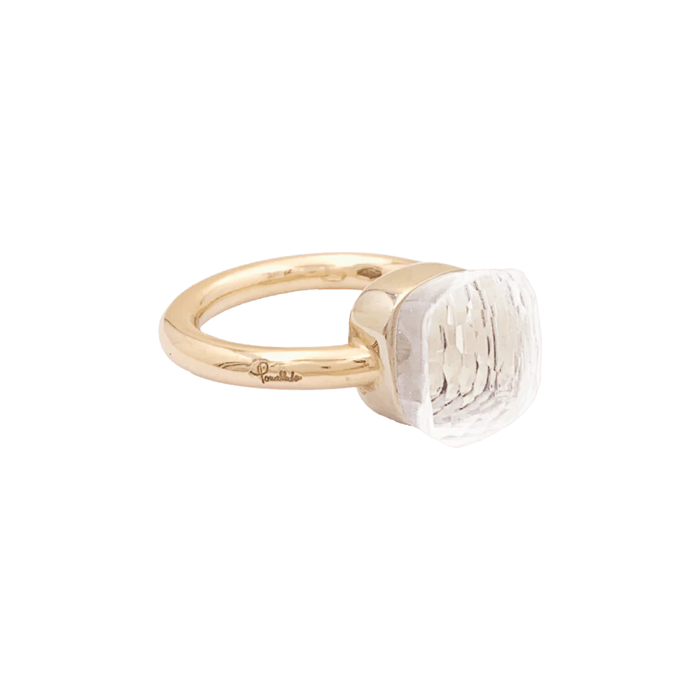 Bague Solitaire POMELLATO "Nudo Classic" en or rose et topaze - Image 5