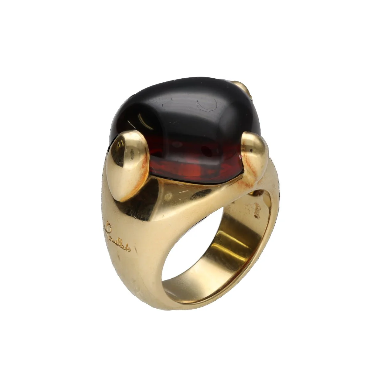 Bague Cocktail POMELLATO "Griffe" en or jaune et grenat - Image 3