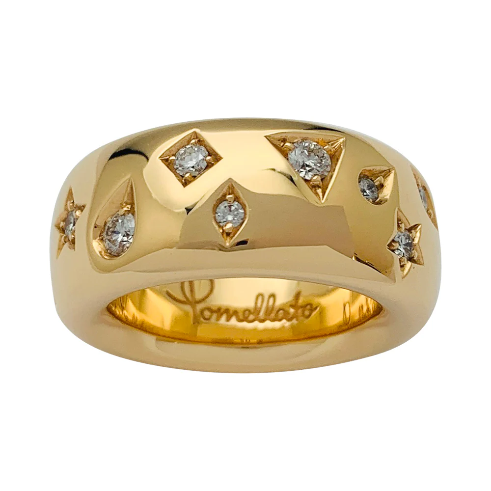 Bague Pomellato, "Iconica", or rose, diamants - Image 2