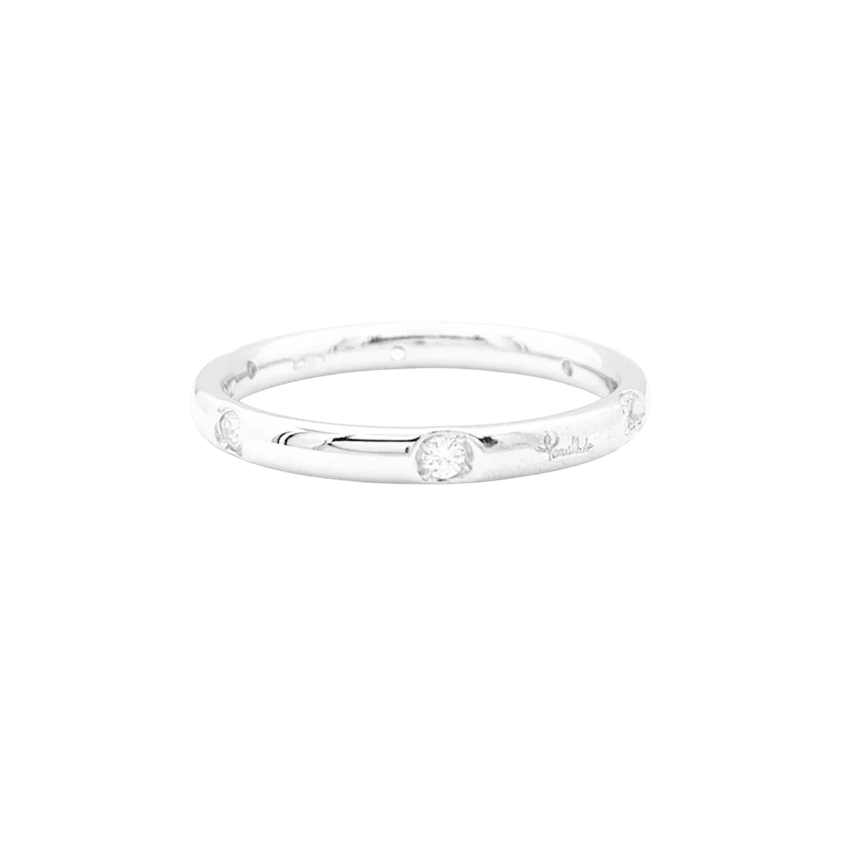 Bague Alliance POMELLATO "Lucciole" en or blanc et diamants