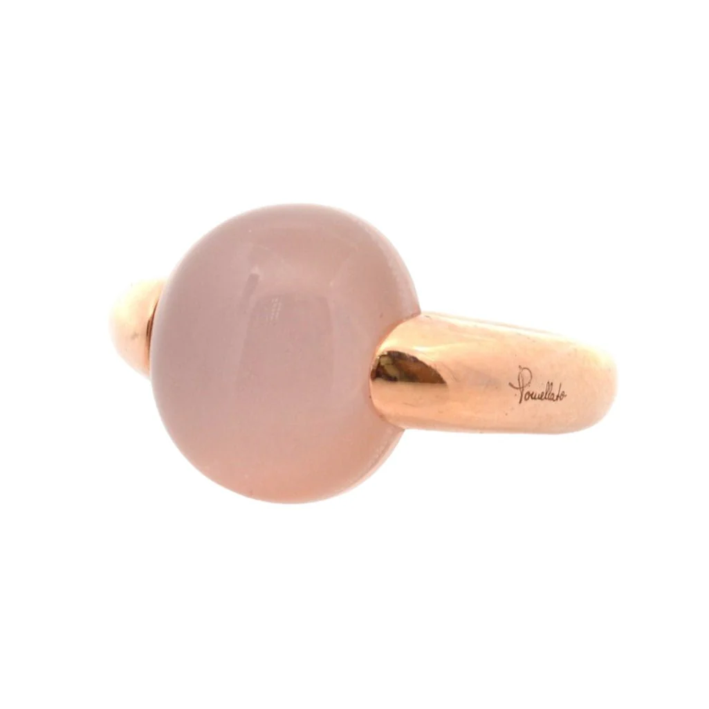 Bague POMELLATO "Luna" en or jaune et quartz rose - Image 4