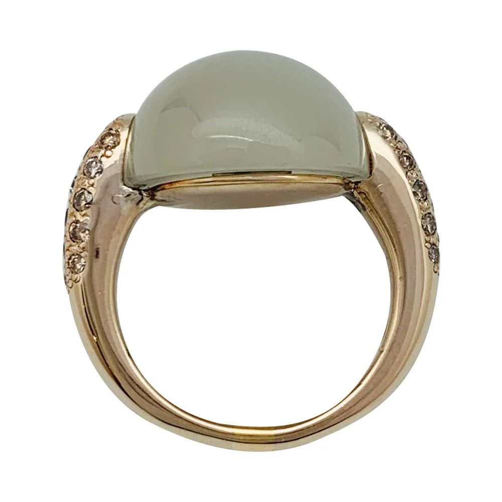 Bague Pomellato, "Luna", or naturel, diamants et pierre de lune - Image 5