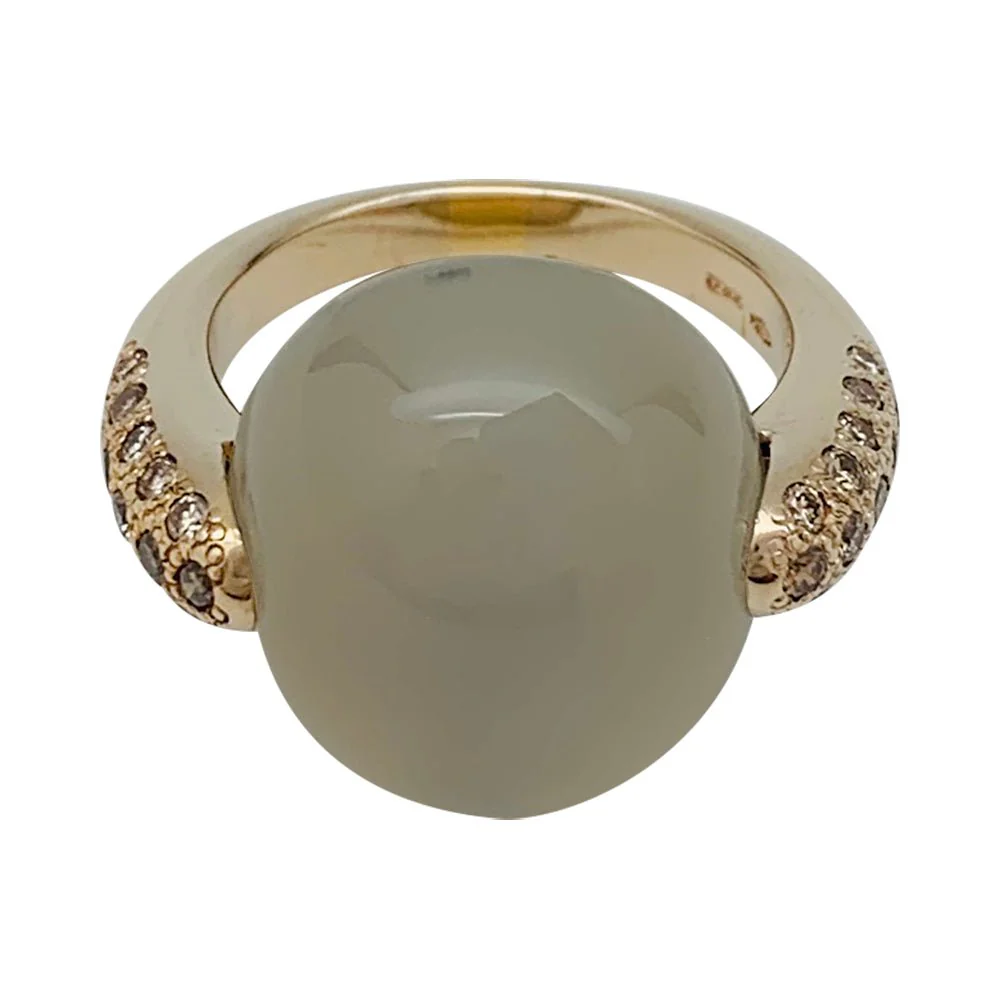Bague Pomellato, "Luna", or naturel, diamants et pierre de lune - Image 7