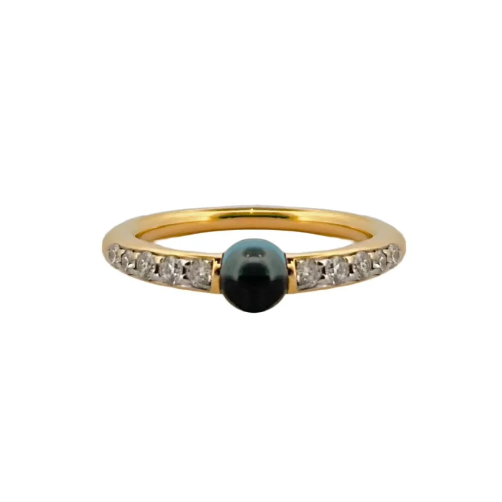 Bague Alliance POMELLATO "Mama non Mama" en or jaune, topaze et diamants