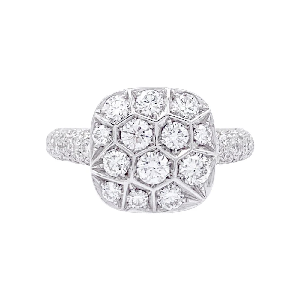 Bague Pavée POMELLATO "Nudo Assoluto" en or rose et diamants