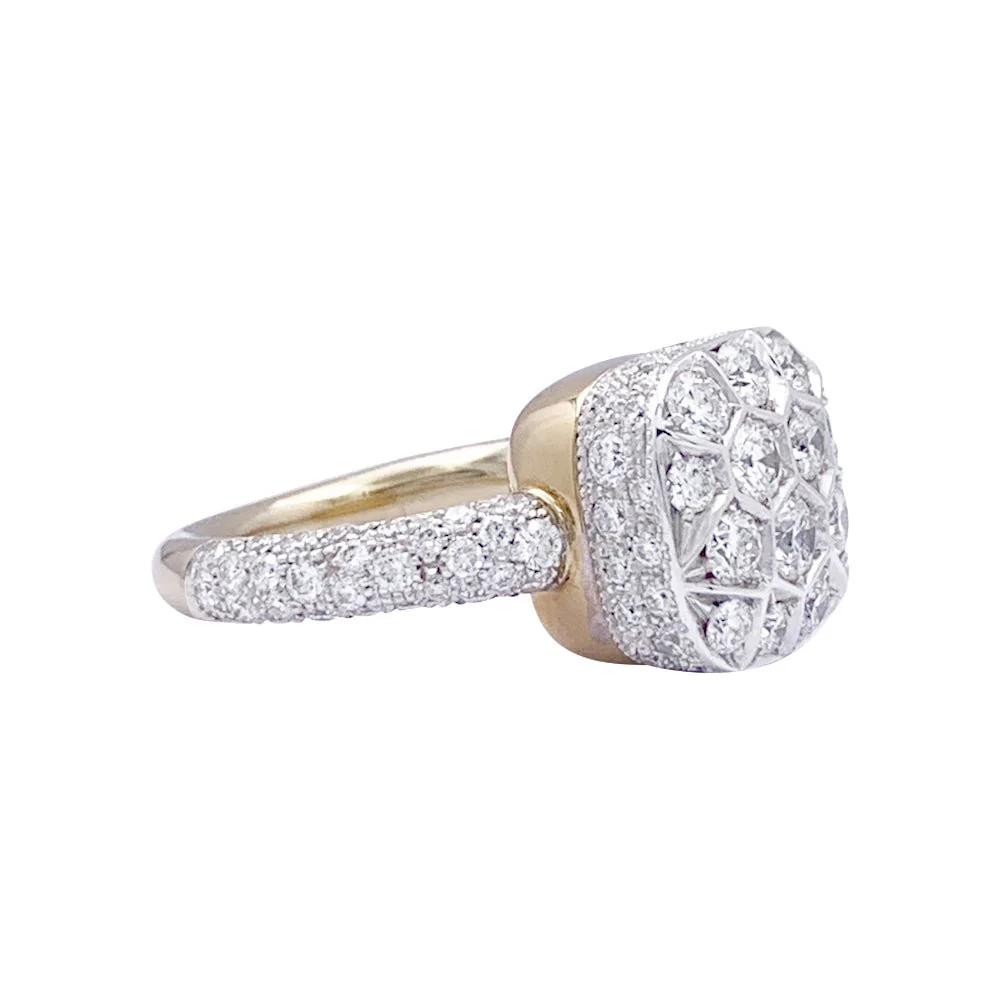Bague Pavée POMELLATO "Nudo Assoluto" en or rose et diamants - Image 3