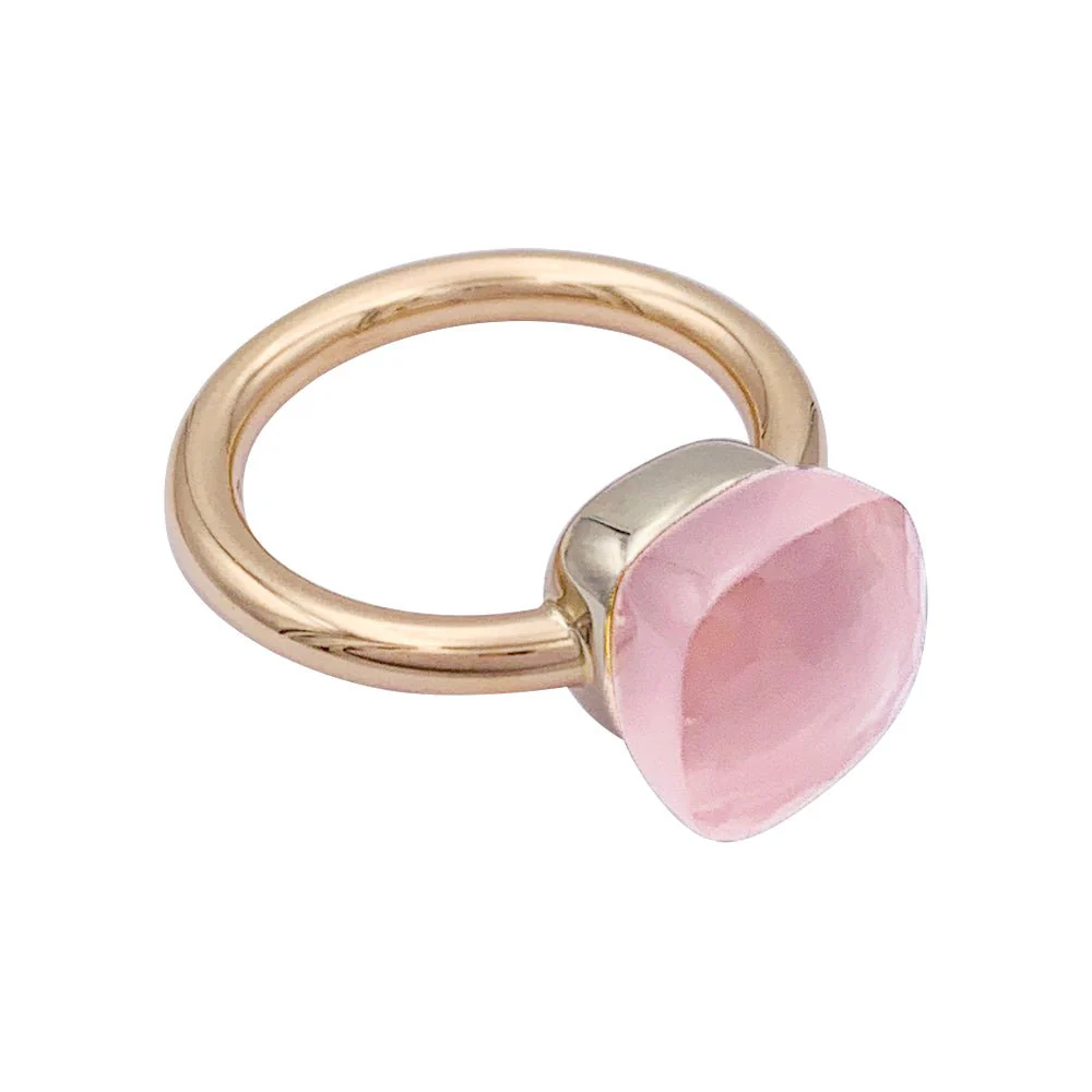 Bague Pomellato,"Nudo Classic", deux ors et quartz rose. - Image 4