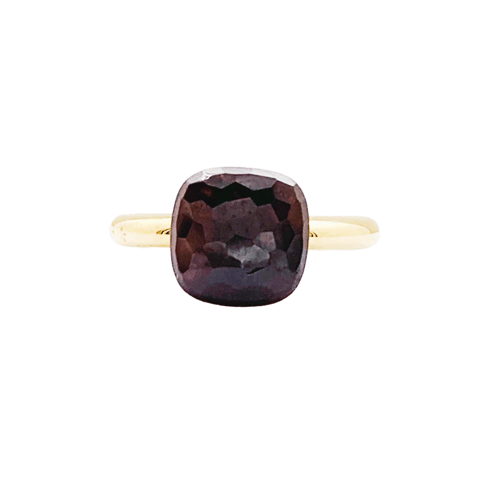 Bague Cocktail POMELLATO "Nudo Classic" en or blanc, or rose et grenat