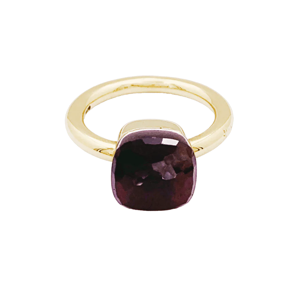 Bague Cocktail POMELLATO "Nudo Classic" en or blanc, or rose et grenat - Image 3