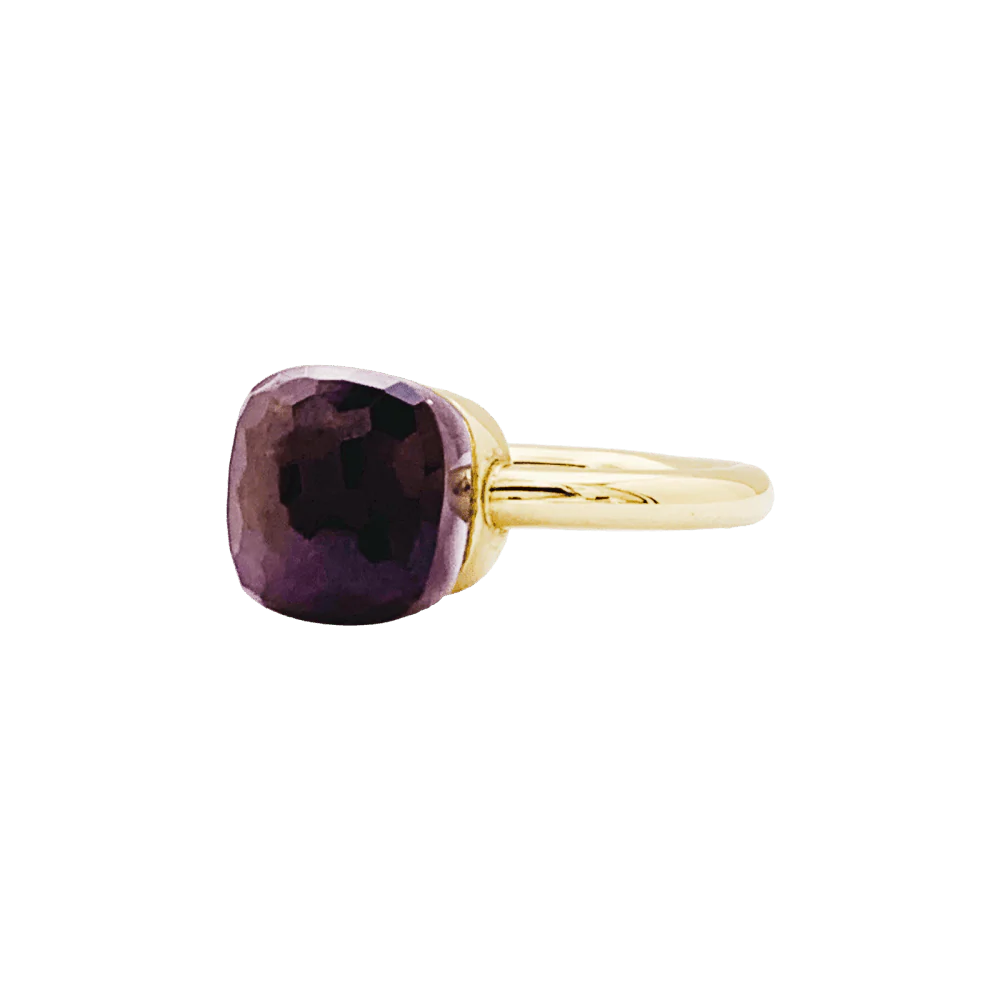 Bague Cocktail POMELLATO "Nudo Classic" en or blanc, or rose et grenat - Image 4