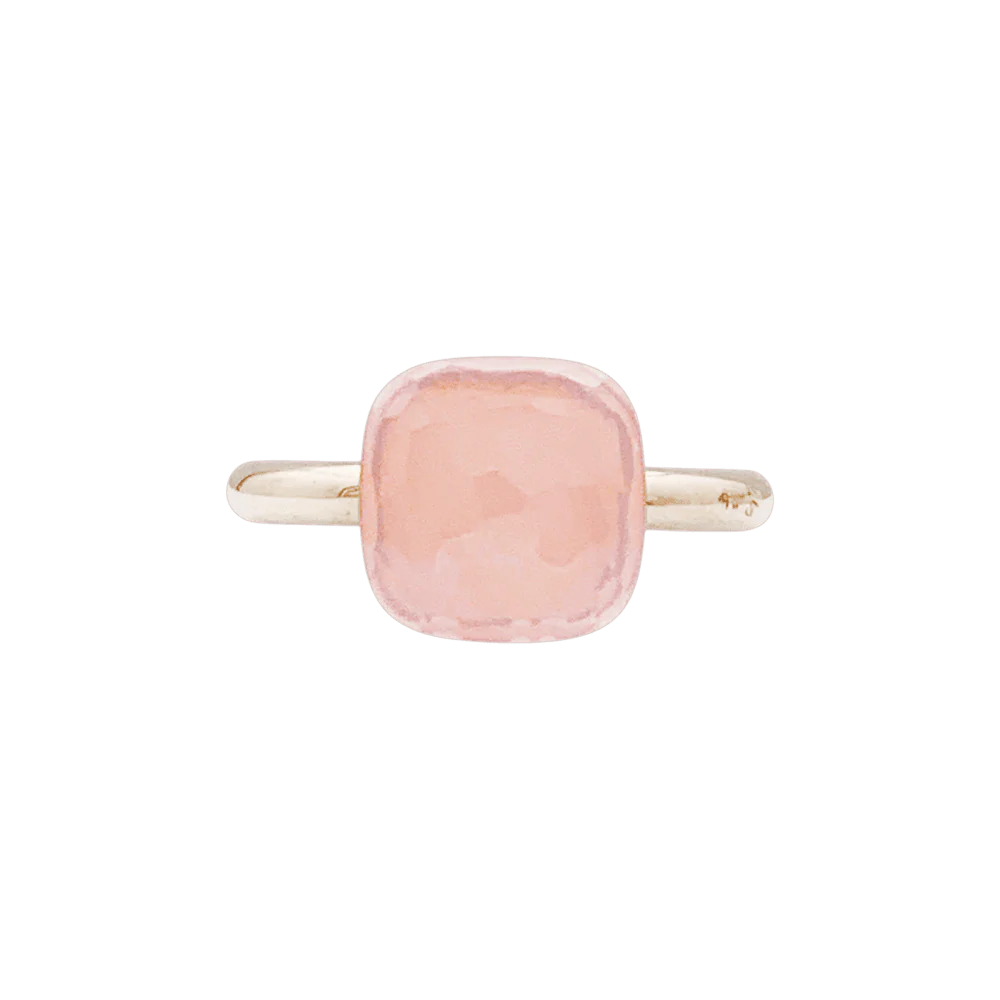 Bague Cocktail POMELLATO "Nudo Classic" en or rose, or blanc et quartz