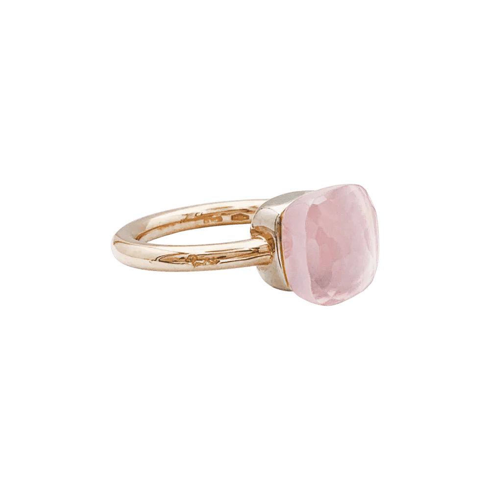 Bague Cocktail POMELLATO "Nudo Classic" en or rose, or blanc et quartz - Image 6