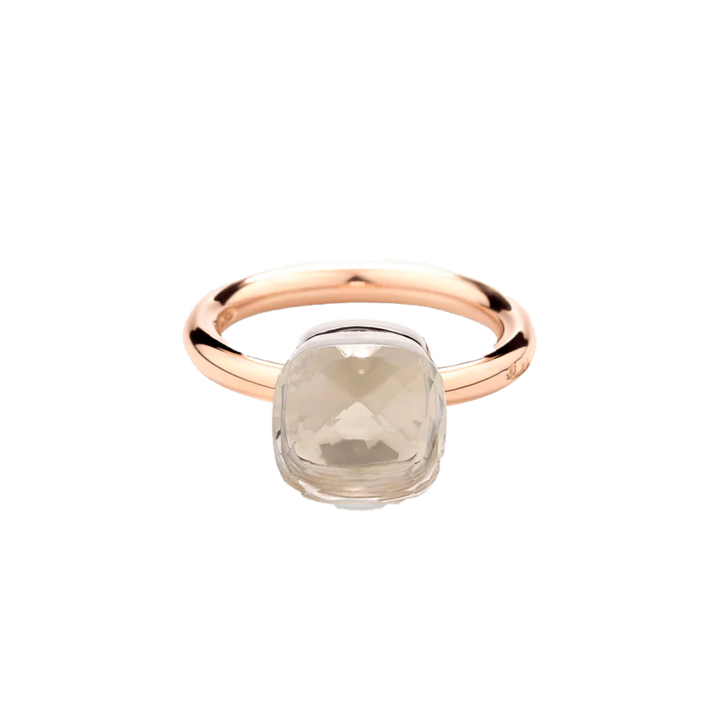 Bague Cocktail POMELLATO "Nudo Classic" en or blanc, or rose et topaze