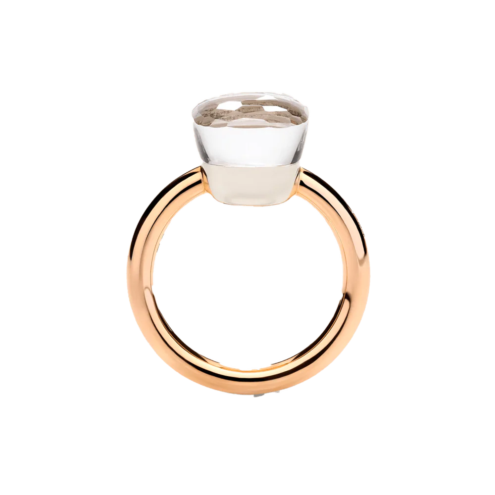 Bague Cocktail POMELLATO "Nudo Classic" en or blanc, or rose et topaze - Image 4