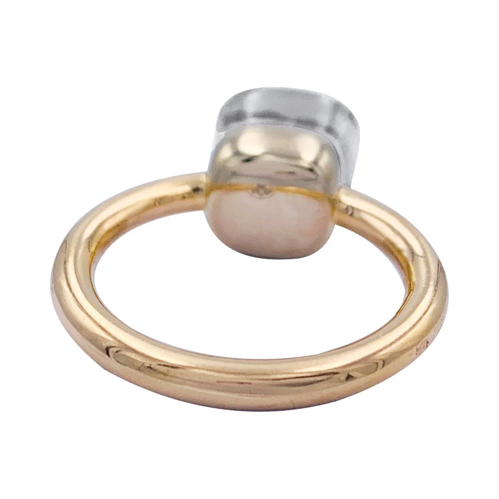 Bague Pomellato, "Nudo Classique", or rose et blanc, topaze - Image 3