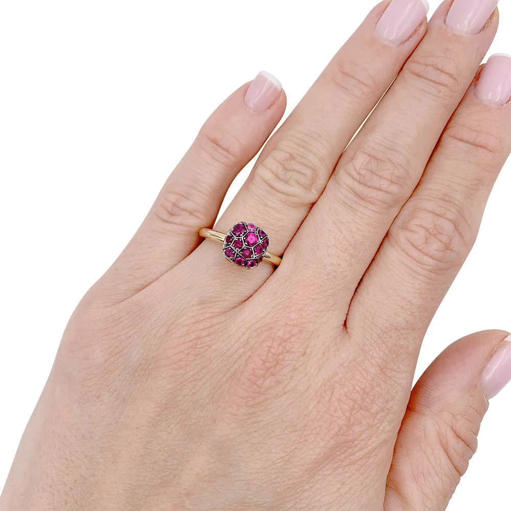Bague Pomellato, "Nudo", deux ors, rubis. - Image 5