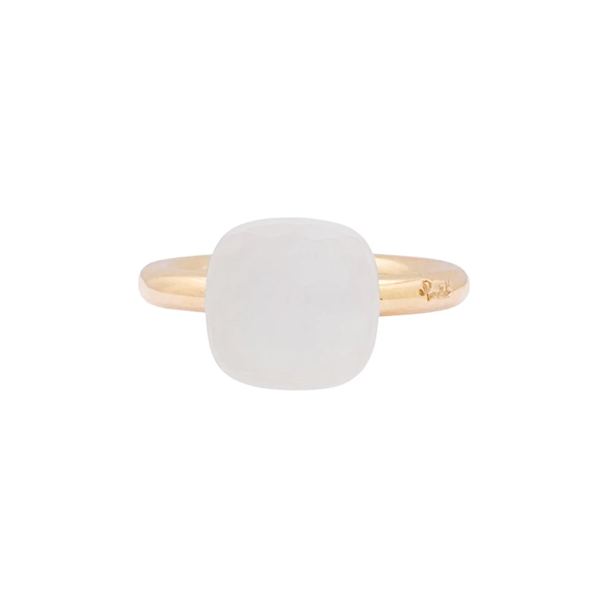 Bague POMELLATO, "Nudo Gelé", en or rose et blanc, topaze et nacre blanche