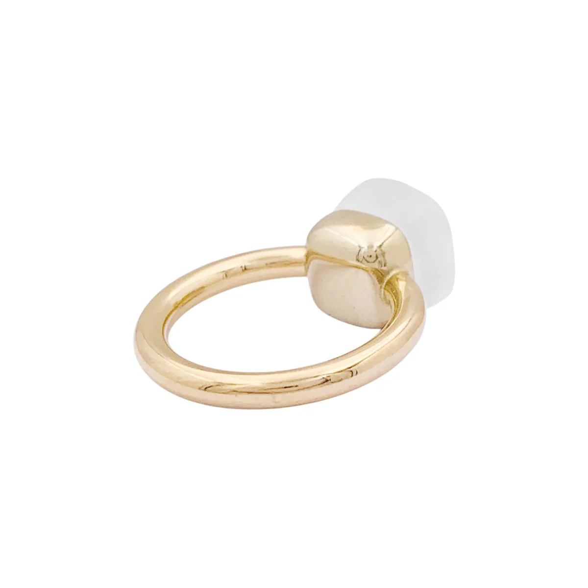 Bague POMELLATO, "Nudo Gelé", en or rose et blanc, topaze et nacre blanche - Image 4