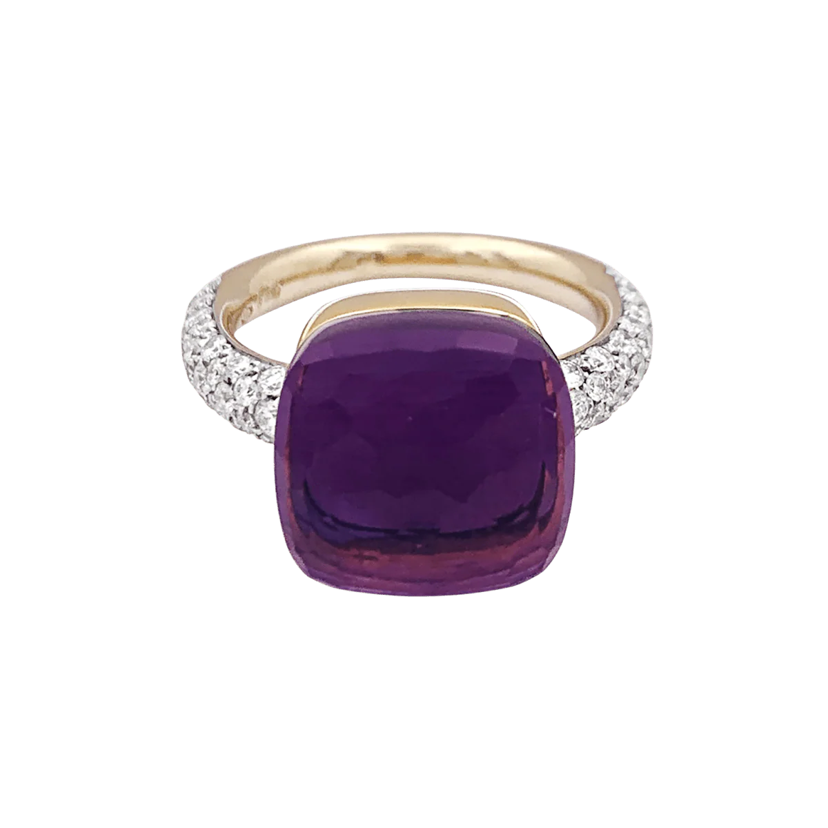Bague Pomellato, "Nudo Maxi", améthyste, diamants, deux ors. - Image 4
