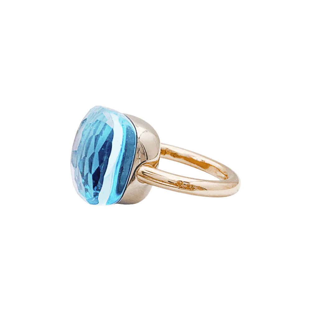 Bague Cocktail POMELLATO "Nudo Maxi" en or rose, or blanc et topaze - Image 4