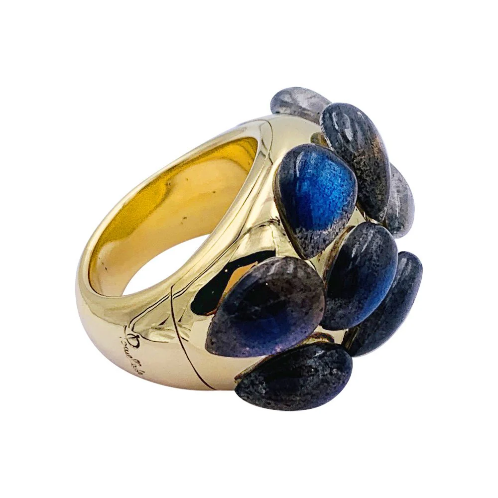 Bague Pomellato, "Rugiada", or jaune, labradorites - Image 4