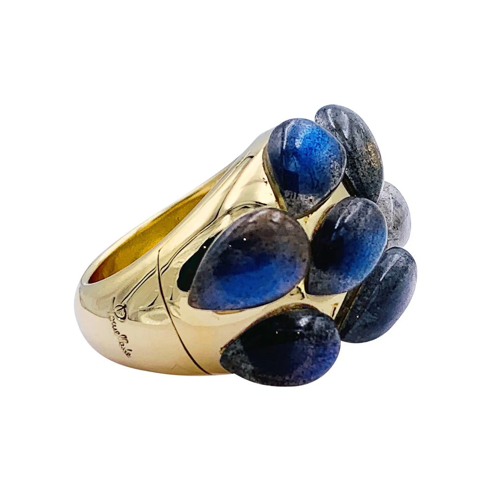 Bague Pomellato, "Rugiada", or jaune, labradorites - Image 5