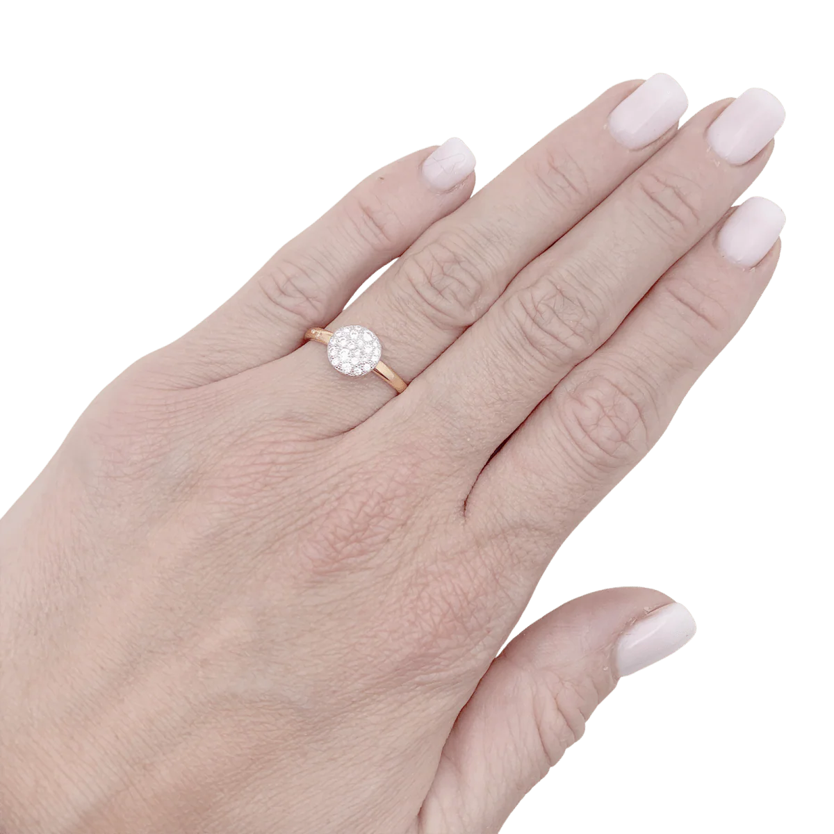 Bague POMELLATO "Sabbia" en or blanc, or rose et diamants - Image 2