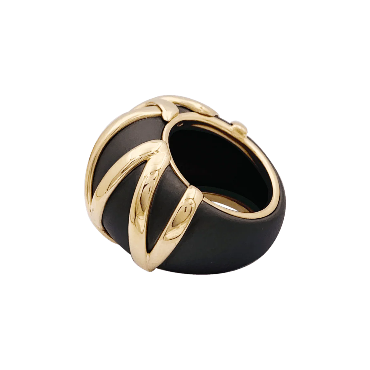 Bague Jonc Pomellato "Titanio" en or rose et titane - Image 4