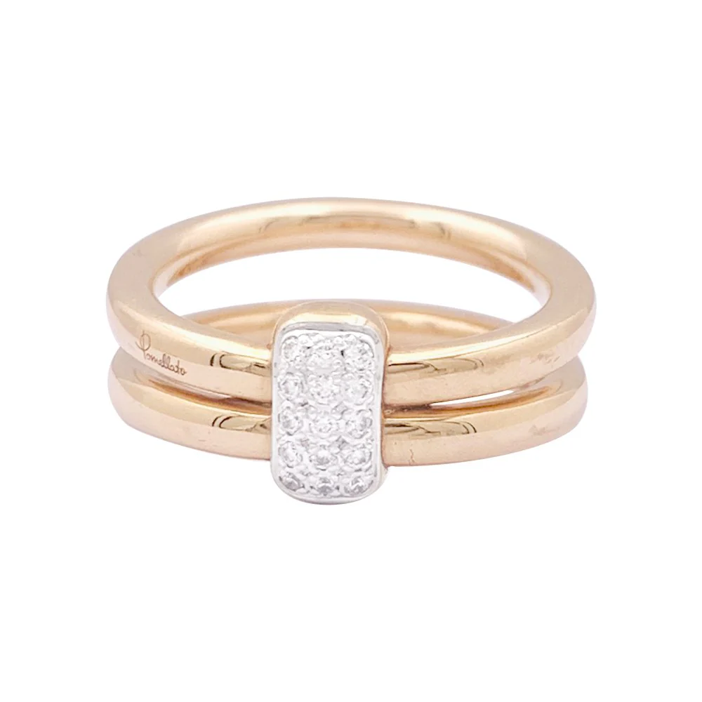 Bague POMELLATO, "Together" en or rose et diamants