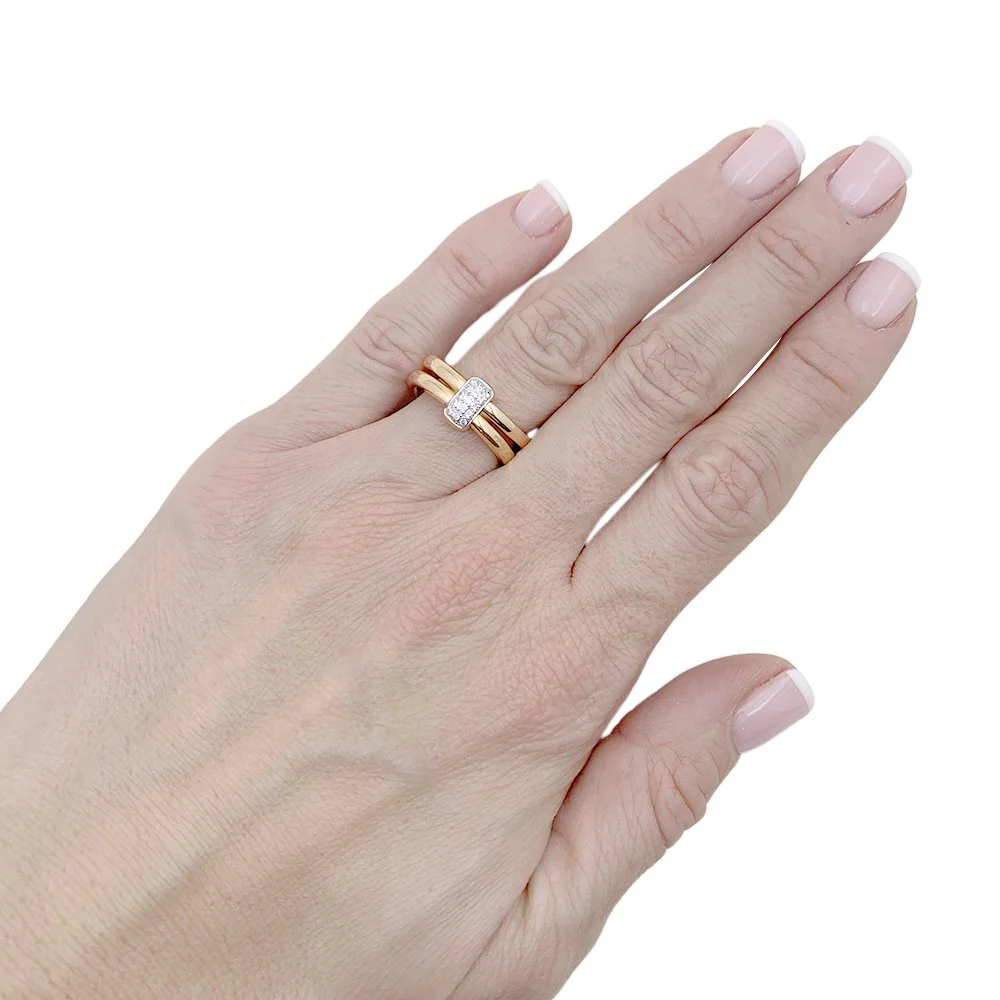 Bague POMELLATO, "Together" en or rose et diamants - Image 6