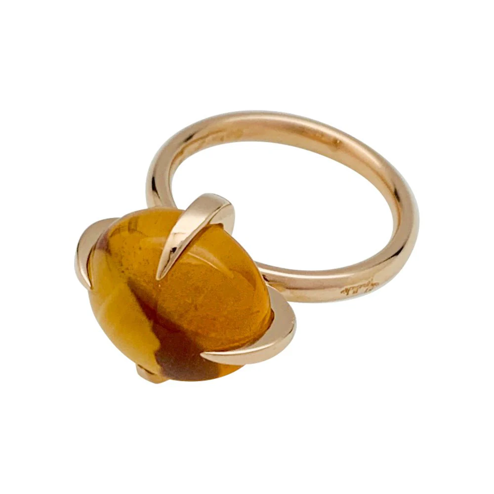 Bague POMELLATO "Veleno" or rose et citrine - Image 4