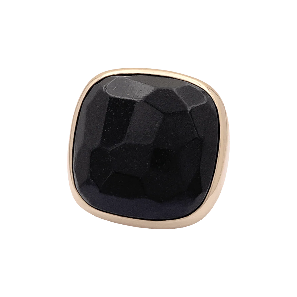 Bague Cocktail POMELLATO "Victoria" en or rose et jais