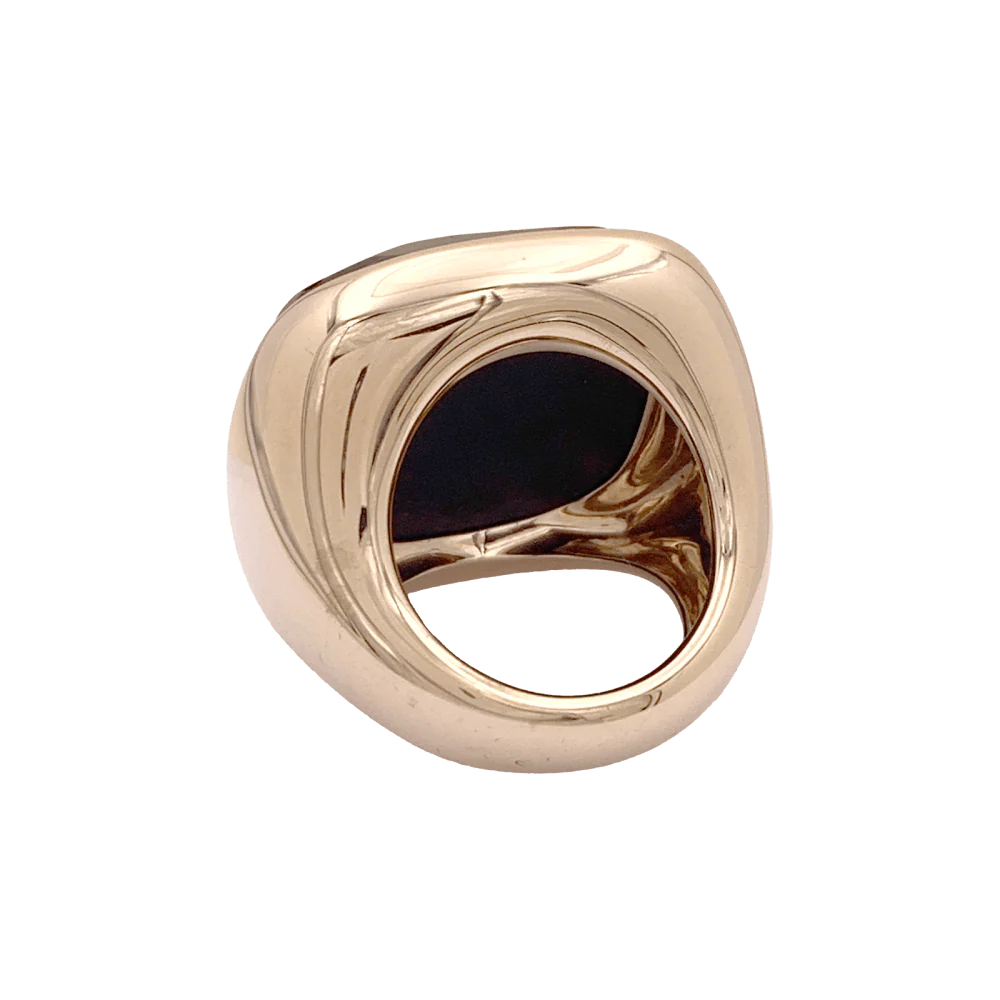 Bague Cocktail POMELLATO "Victoria" en or rose et jais - Image 4