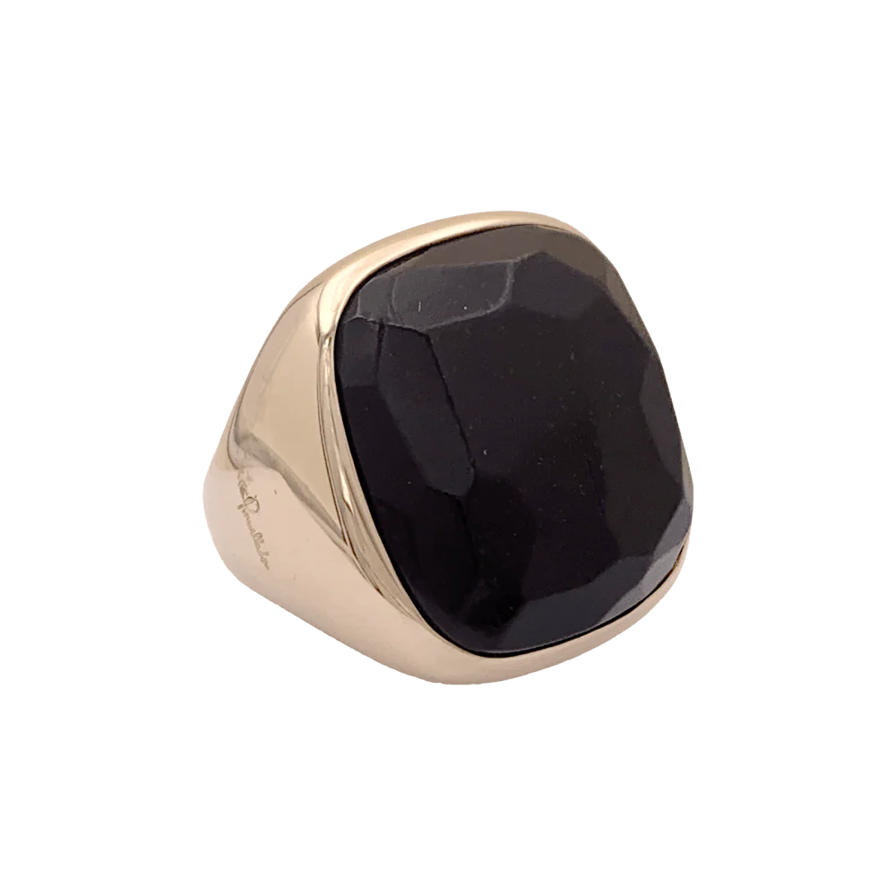 Bague Cocktail POMELLATO "Victoria" en or rose et jais - Image 5