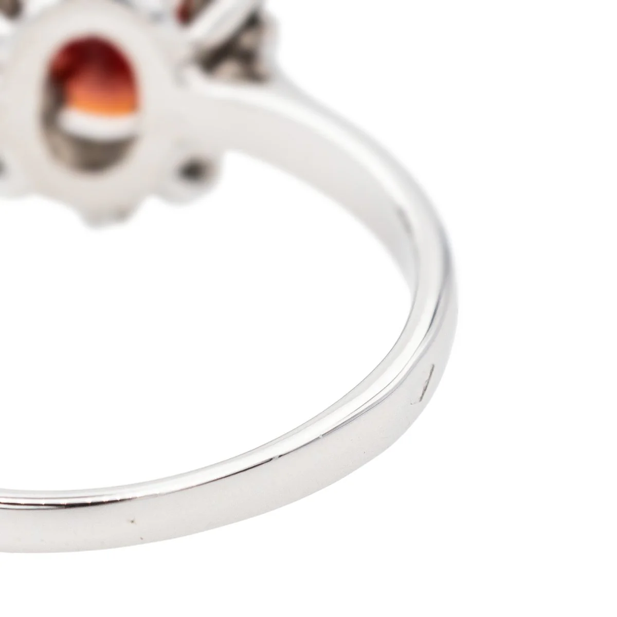 Bague Pompadour Or blanc Grenat - Image 7