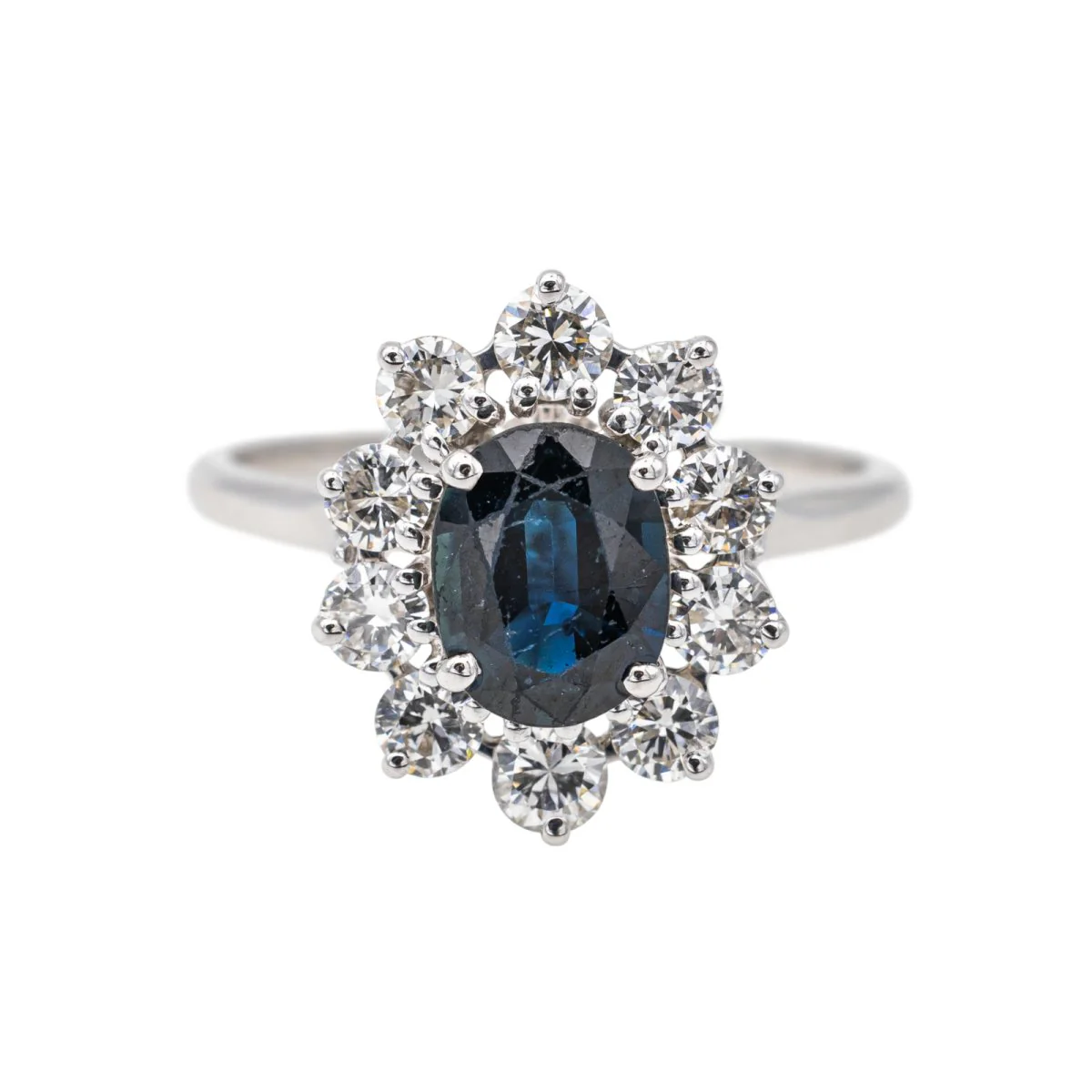 Bague Pompadour Or blanc Saphir
