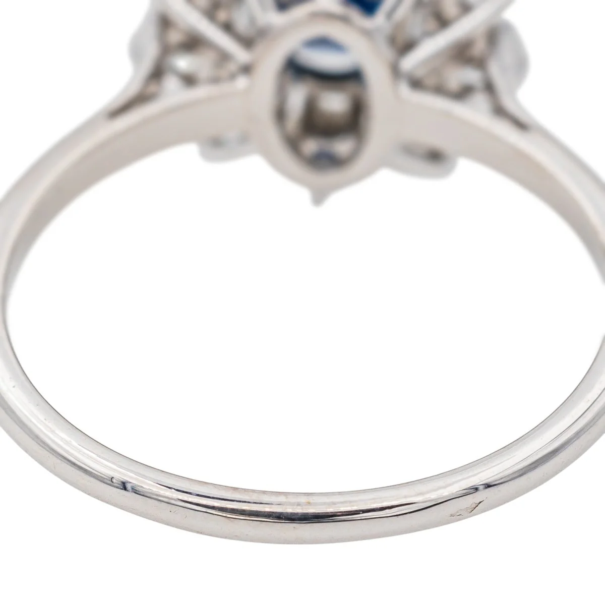 Bague Pompadour Or blanc Saphir - Image 7