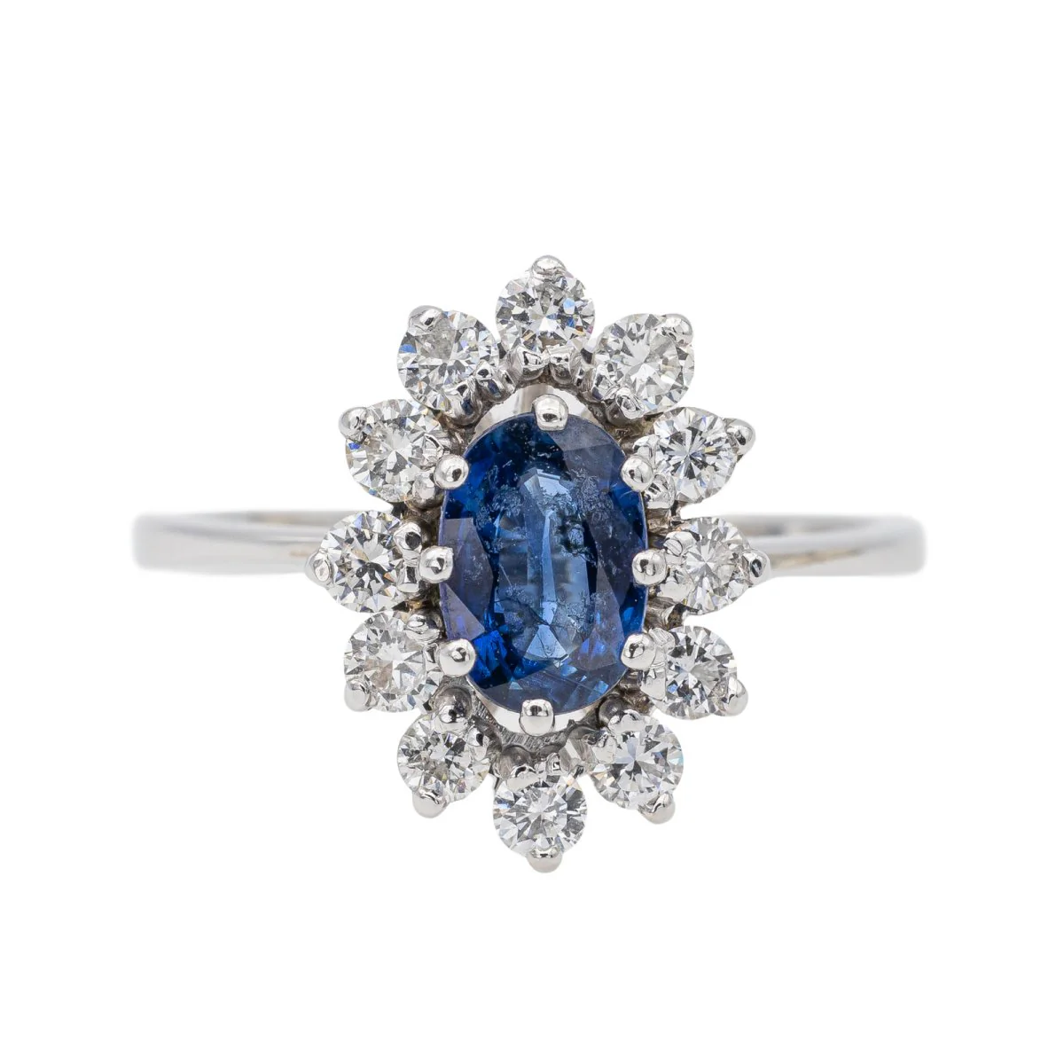 Bague Pompadour Or blanc Saphir
