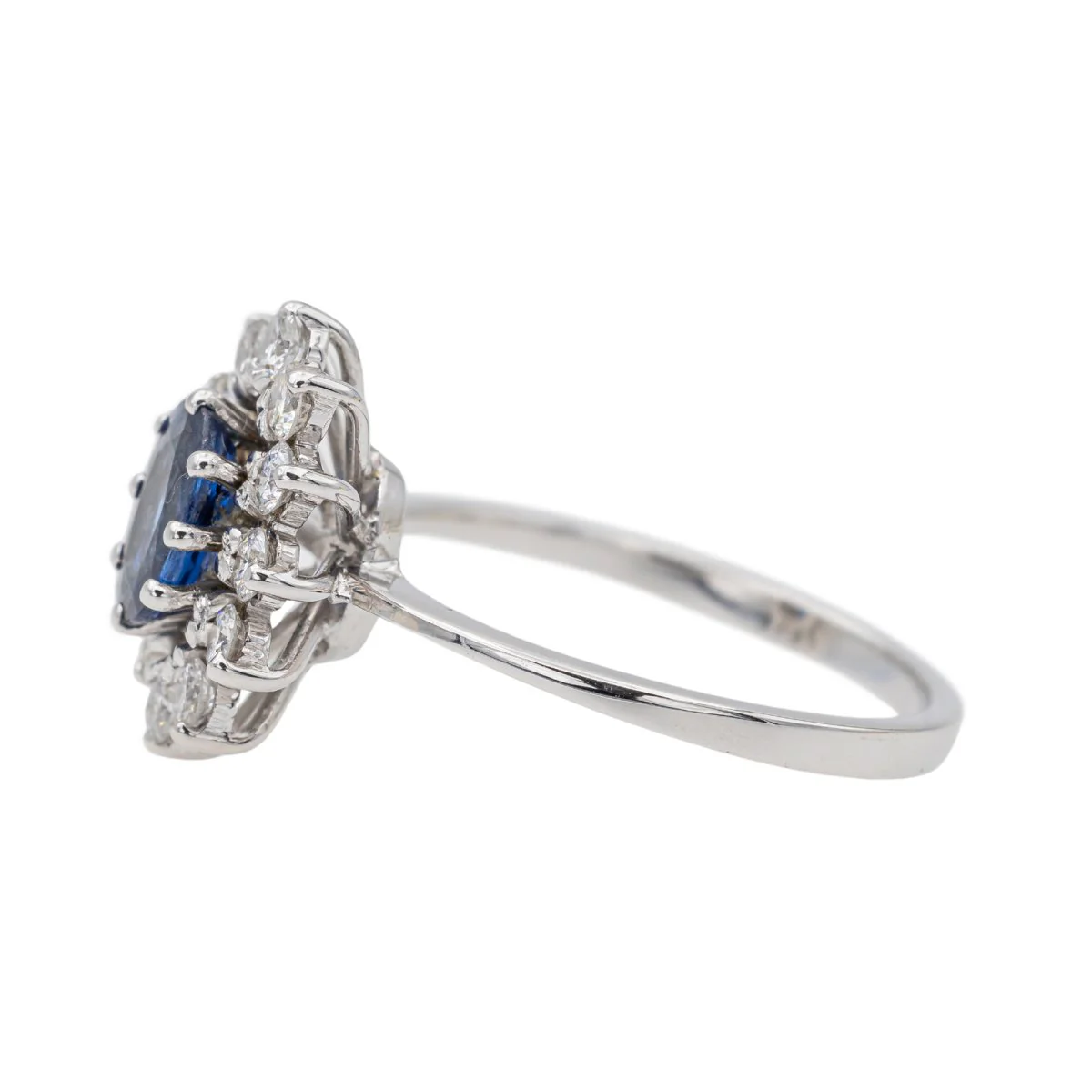 Bague Pompadour Or blanc Saphir - Image 3