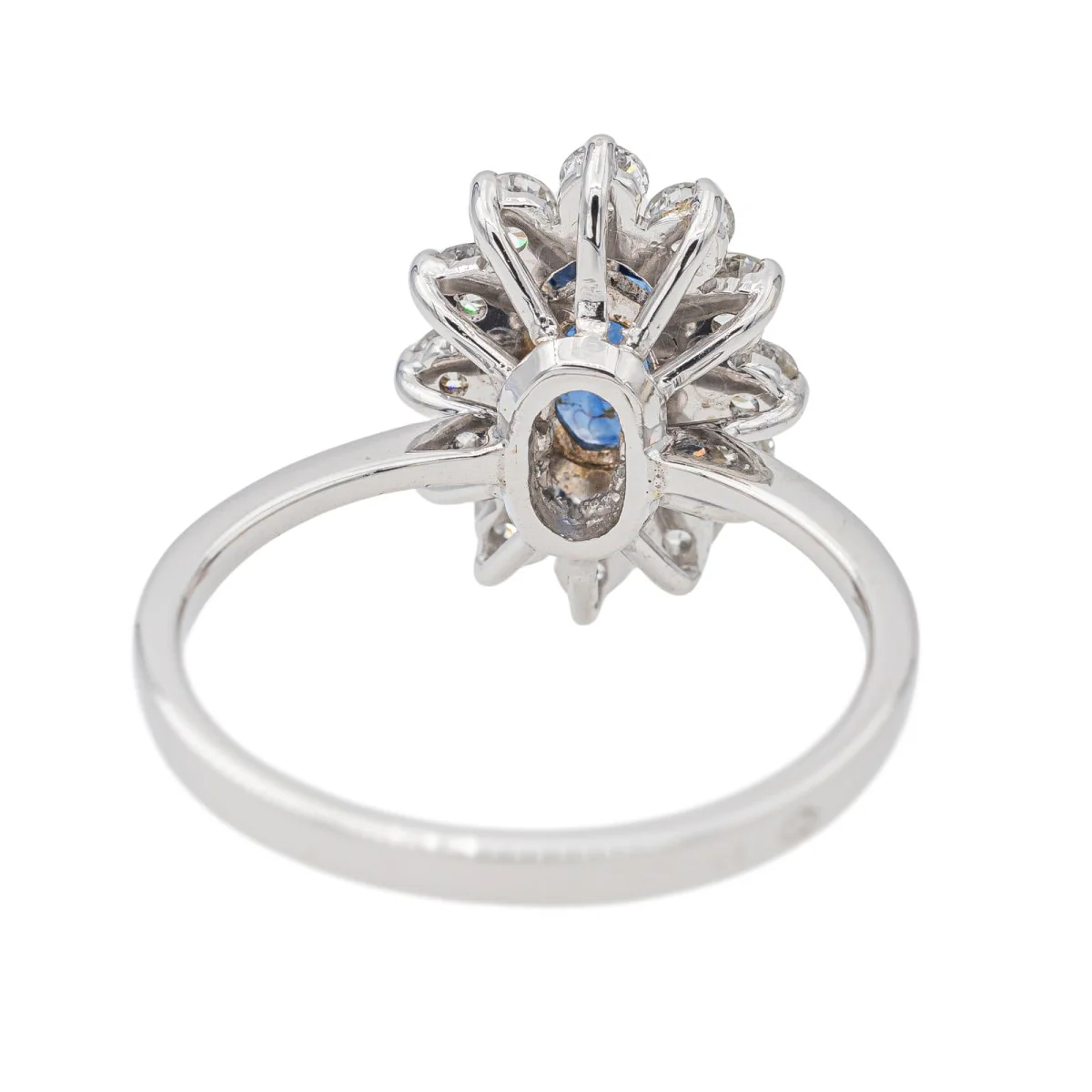 Bague Pompadour Or blanc Saphir - Image 4