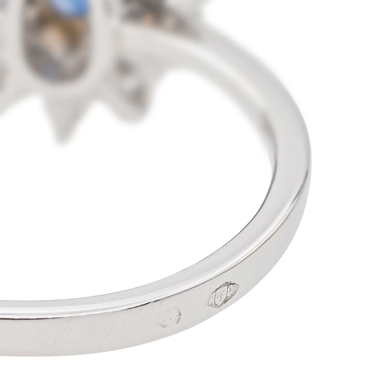 Bague Pompadour Or blanc Saphir - Image 5